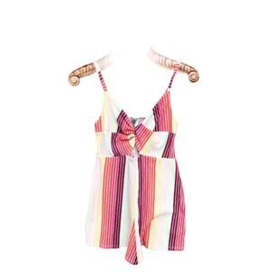 Wild Fable Twist V Neck Stripe Cut Out Romper xs